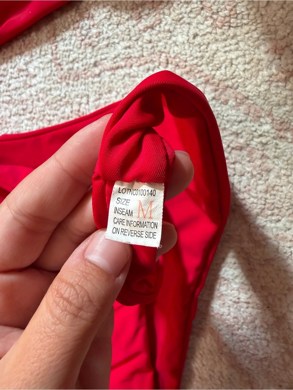 Women's Red Triangle Bikini Set - Picture 3 of 5